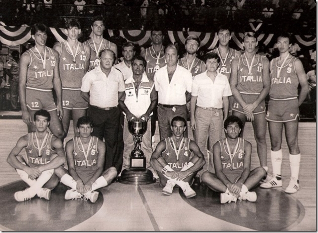 Nazionale italiana militare 1984. Prima classificata ai Campionati Mondiali in Suriname con allenatore Faina
